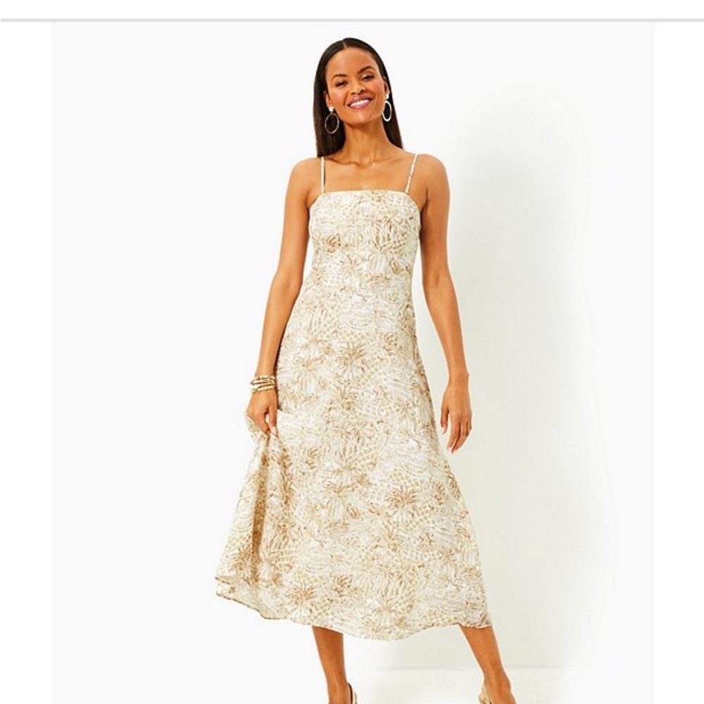 Lily Pulitzer Jorgian Linen Midi dress